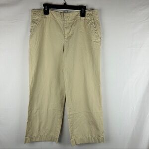 Lilly Pulitzer beige tan straight leg capri size 6